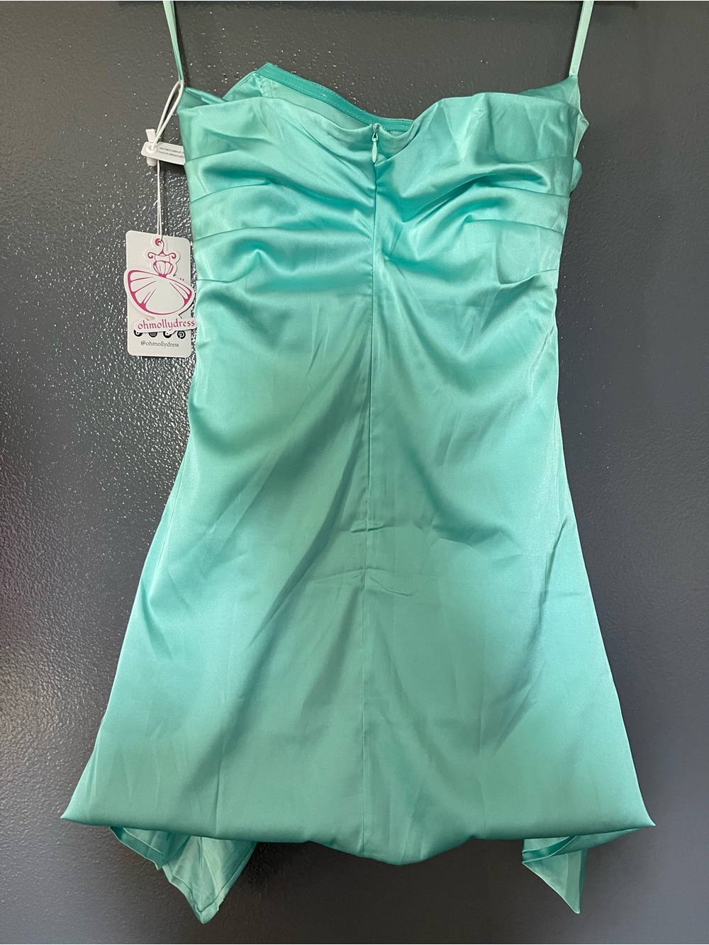 Oh Molly Aqua Strapless Dress - Picture 3 of 5